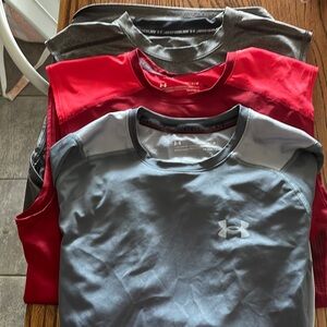3 Boys youth medium Under Armour compression tops
